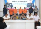 Konferensi Pers Akhir Tahun 2025, Polres Pamekasan Ungkap 543 Kasus Tindak Kriminalitas dan 80 Tindak Pidana Penyalahgunaan Narkotika 