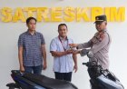 Hasil Ungkap Curanmor, Polsek Pamekasan Kembalikan Motor kepada Pemiliknya